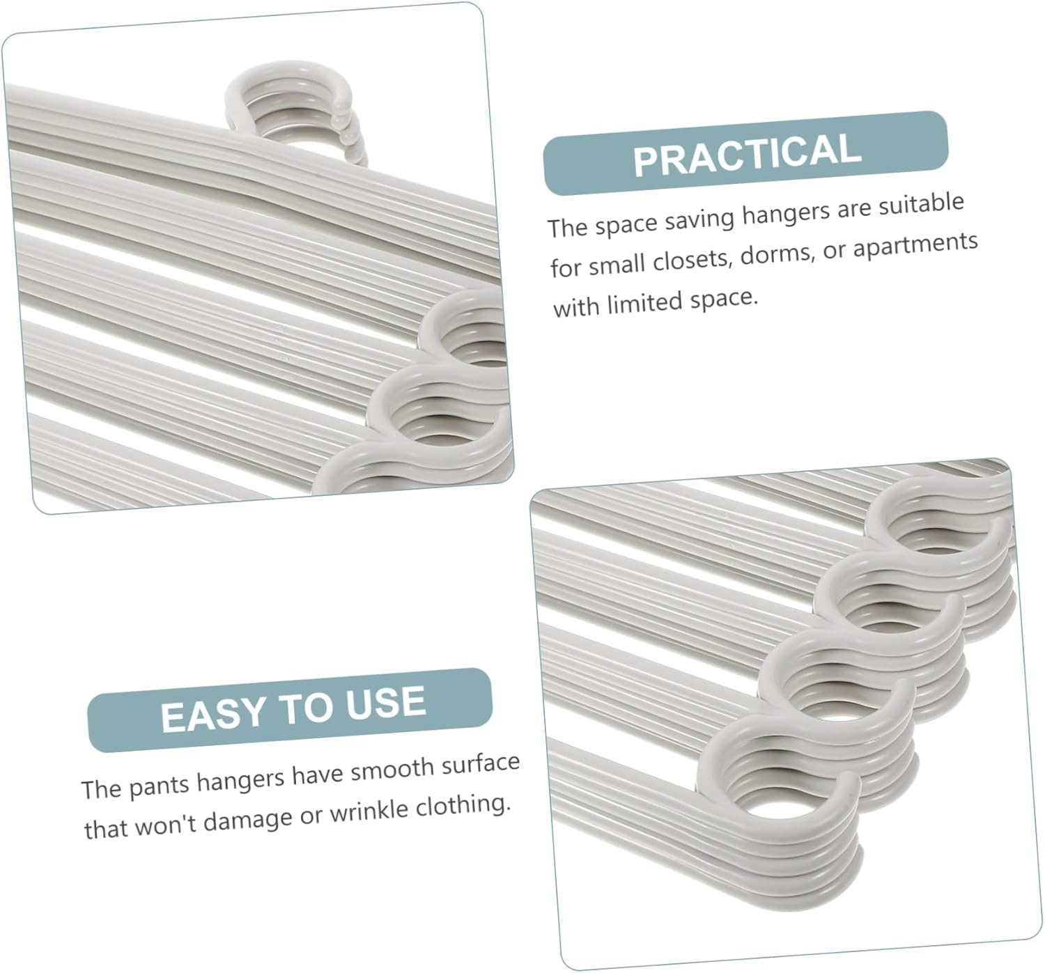 5pcs Clothes Storage Rack Space Saving Hangers for Pants Scarves Ties Wrinkle