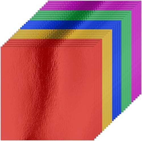 Miniatura 7 de 50 hojas de cartulina dorada brillante de 12 x 12 pulgadas, papel metálico, cuadrado, multiusos, para cumpleaños, festivales, tarjetas,