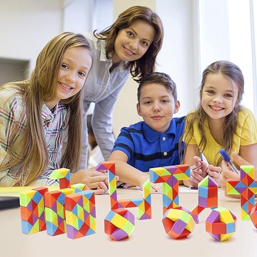 Miniatura 4 de Ganowo 30pcs Party Favors, Fidget Snake Cube Mini Twist Puzzle Party Favors for Kids 4-8-12,Goodies Bag Filler, Stuffer, Prizes, Classroom, Birthday