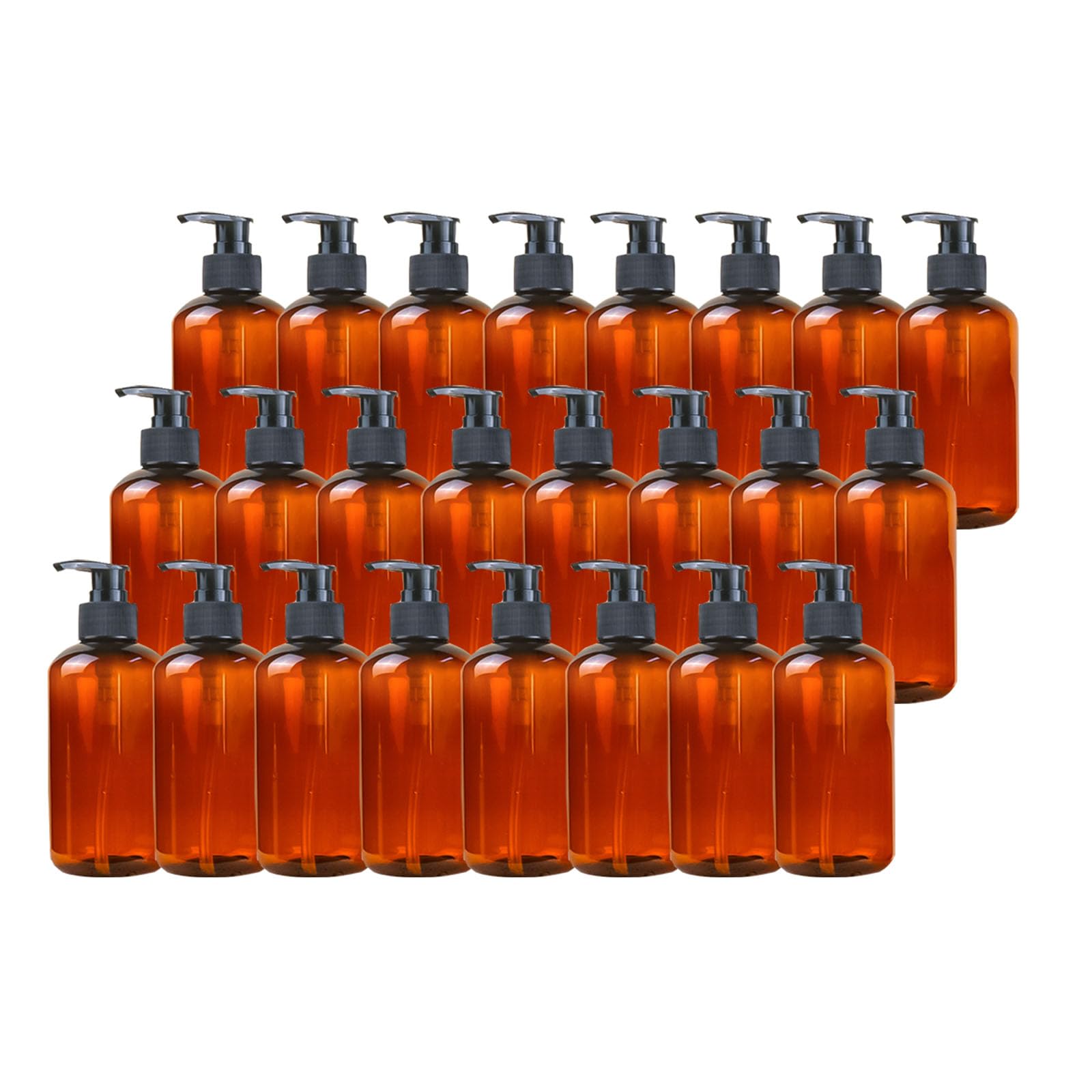 Sidkuct 24 PCS Pump Bottles Lotion Dispenser, 8oz/250ml Plastic Dispenser Portable Bottle Reusable Leak Proof Pump Bottle for Shampoo, Hair