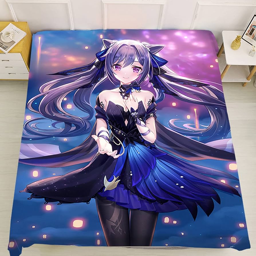 原神　ベッドシーツ　Haku Amazon.co.jp: 原神(Genshin) 刻晴 鍾離 七七 温迪 寝具カバー