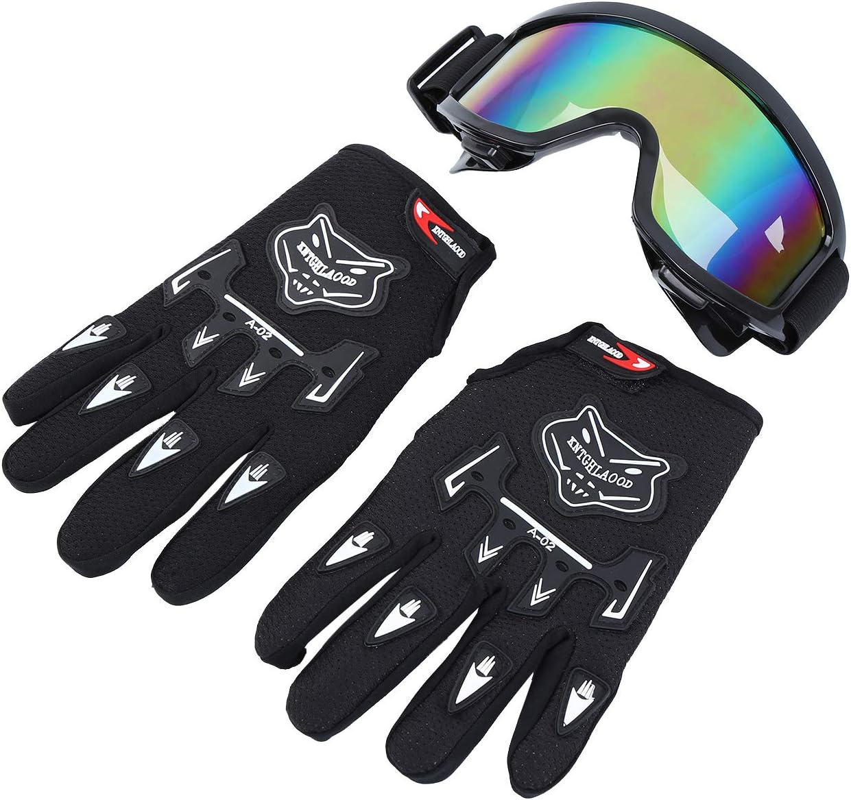 Samger DOT Adult Offroad Helmet Motocross Helmet Dirt Bike ATV Motorcycle Helmet Gloves Goggles Compliant with FMVSS 218