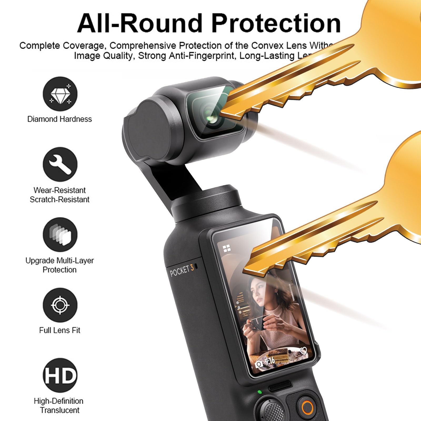 Semaiki Lensbescherming van gehard glas voor DJI Osmo 360 Semaiki Lensbescherming van gehard glas voor DJI Osmo 360