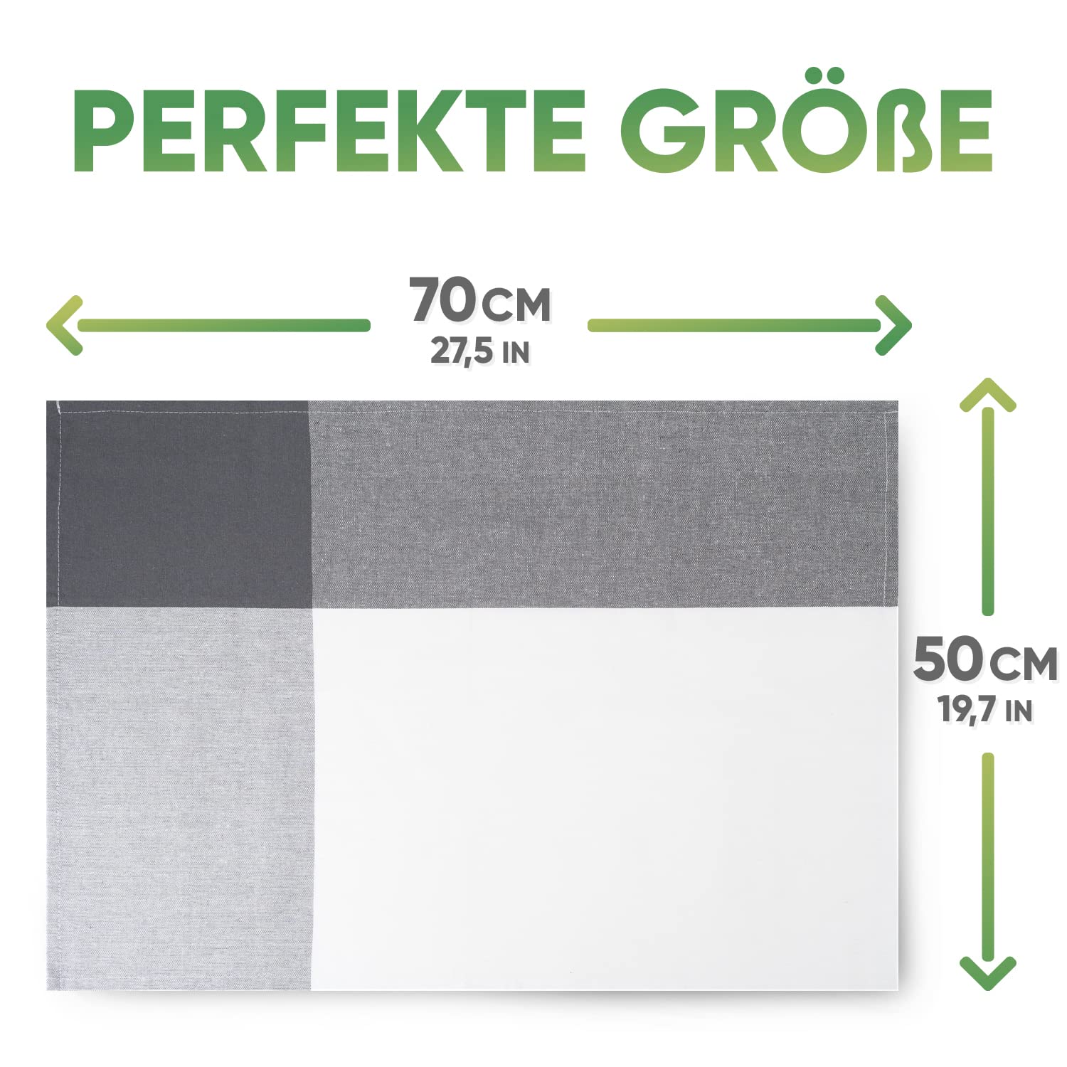 Set 10 Strofinacci Cucina Loco Bird Cotone 50x70 Cm - Grigio Righe, Assorbenti E Lavabili - Foto 12