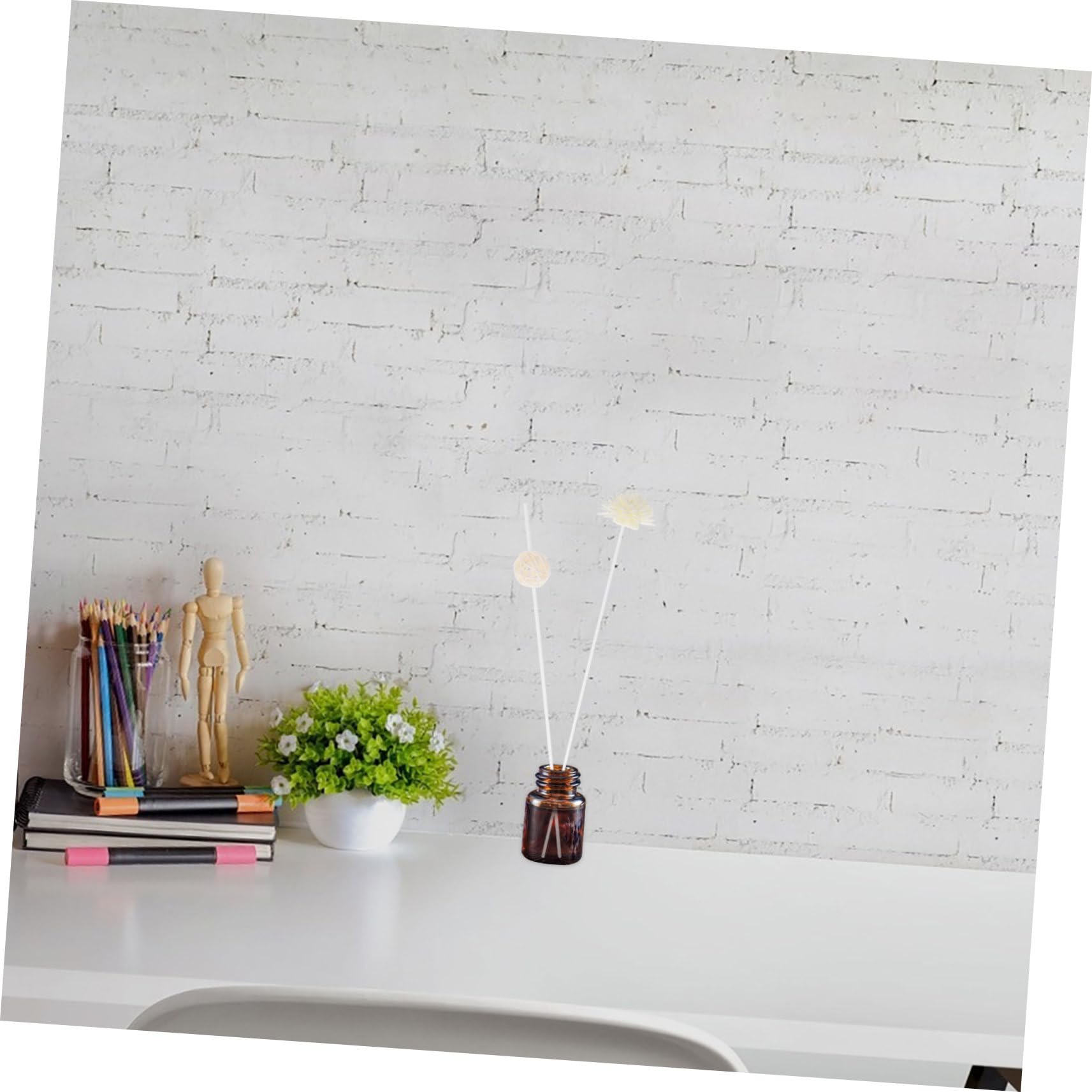 Tiges de Diffuseur en Rotin Blanc, 1 Set, Style Élégant