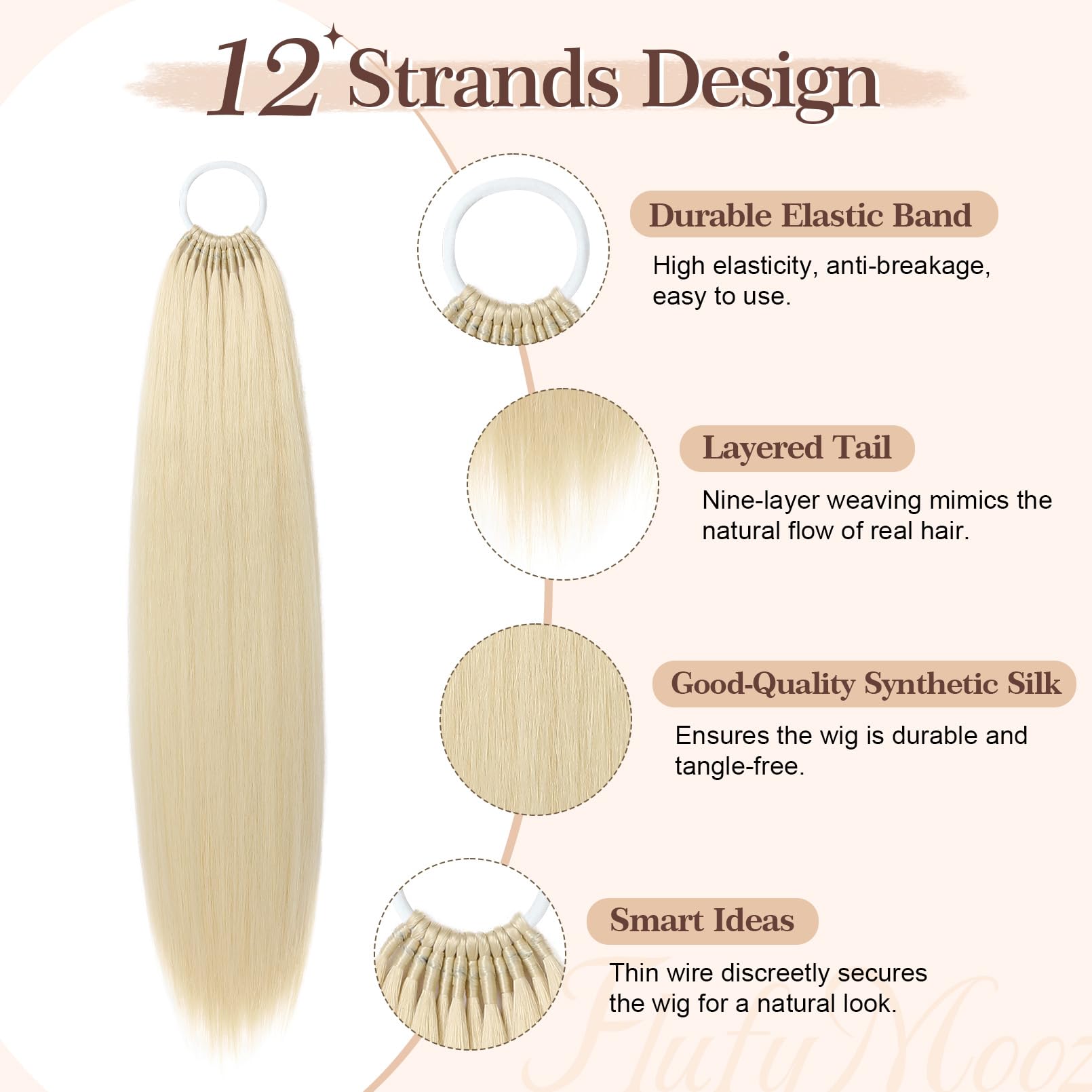 FLUFYMOOZ 28 Inch Ponytail Extension - Image 2