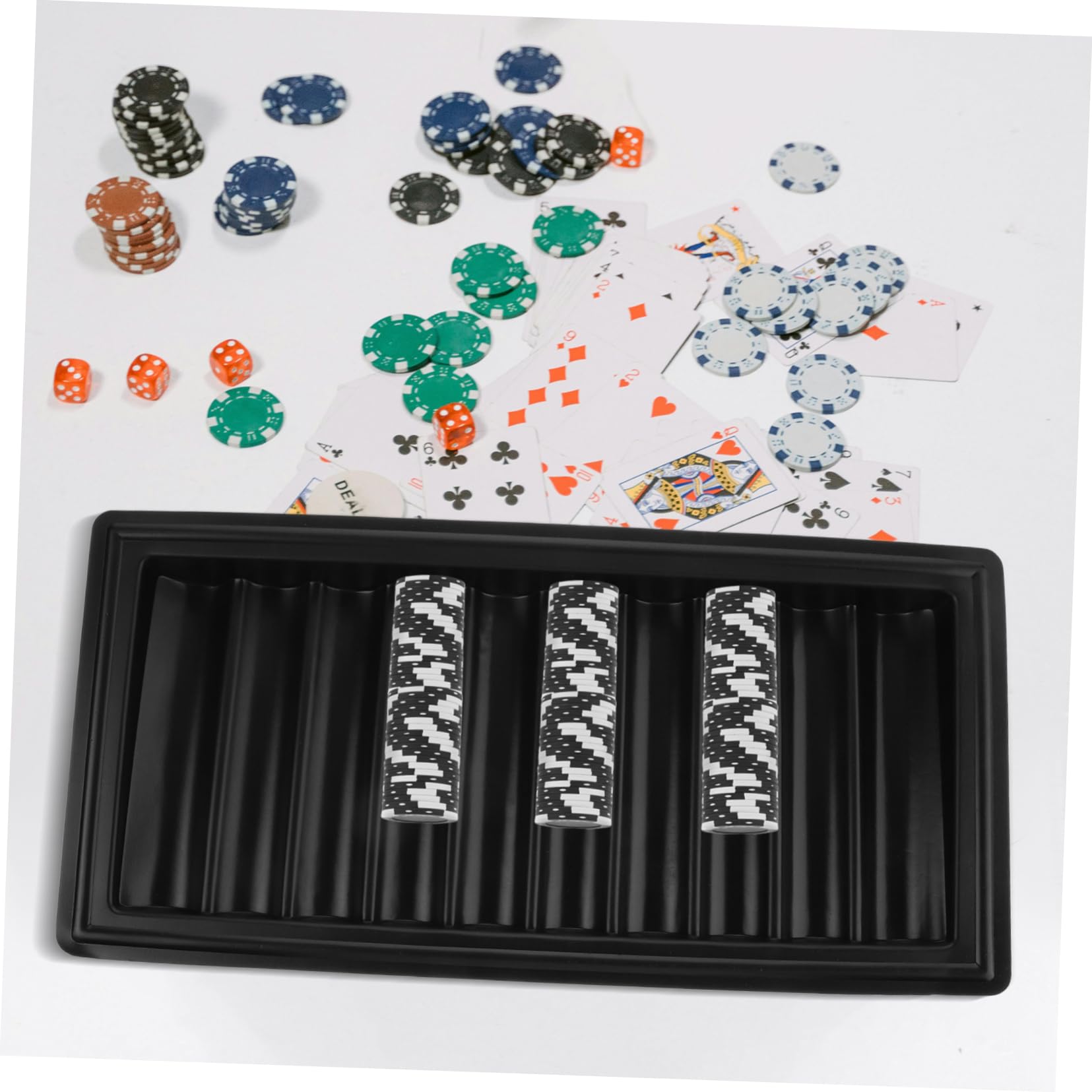YARNOW Scatola Porta Fiches da Poker in Acrilico Trasparente, Compatta, per 500 Pezzi, per Poker e Giochi da Tavolo