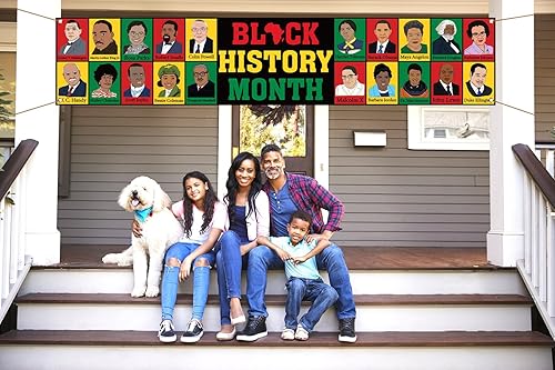 Miniatura 5 de Cartel de valla del mes de la historia negra Afro Afro Americano Febrero Festival Fiesta Photo Booth telón de fondo decoración al aire libre