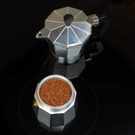 Red Espresso Rooibos Tea Ground South African Red Tea for Espresso Machines Caffeine-Free Herbal Brew, Coffee Alternative, Brews Like Coffee 8.8 oz (250 g)