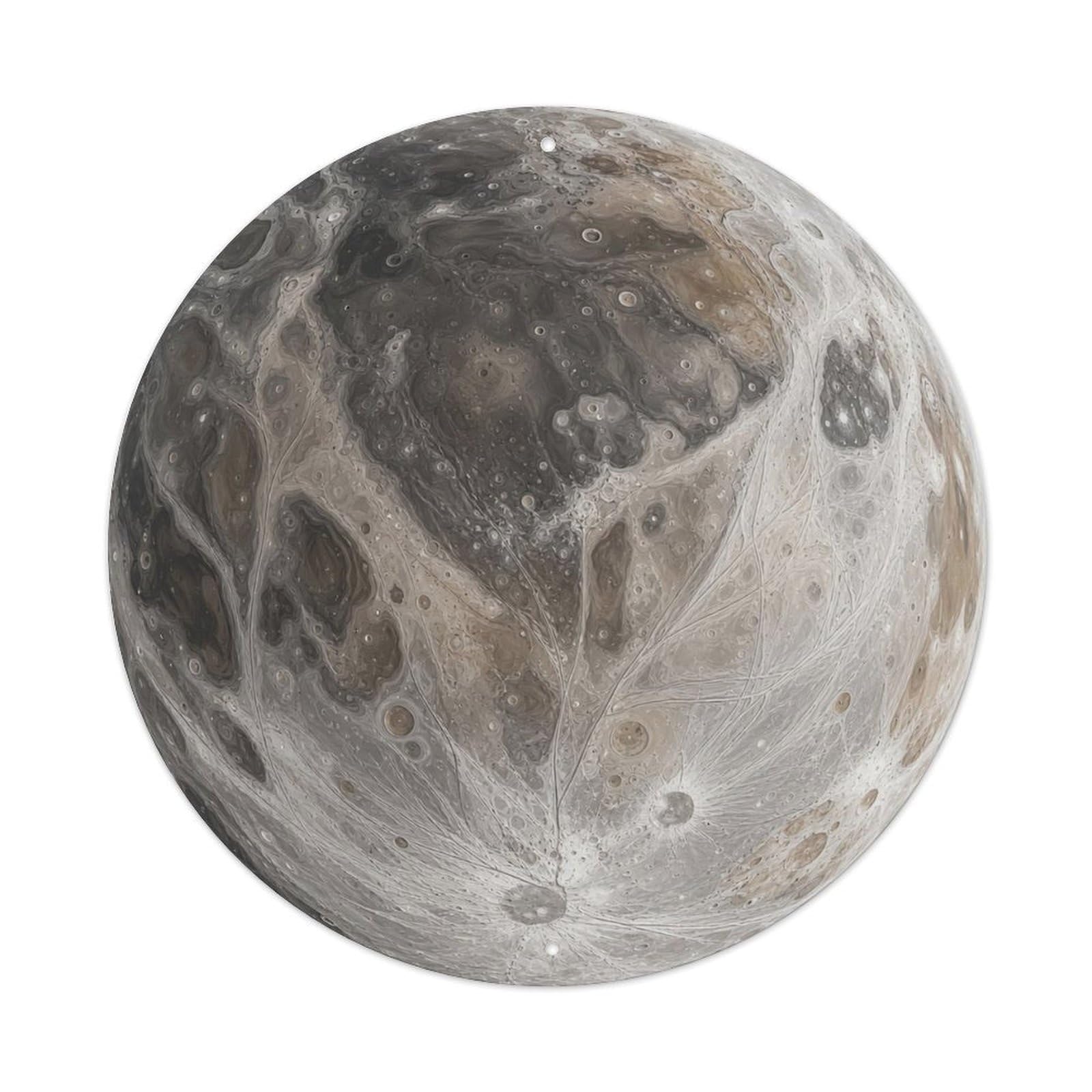 Okngb Style Telescope Ganymede Astronomy Celestial Study Cosmic Metal Tin Sign Plaque Wall Decor For Cafe, Man Cave, Club Bar, Office, Home Garden Round Metal Poster 8X8inch