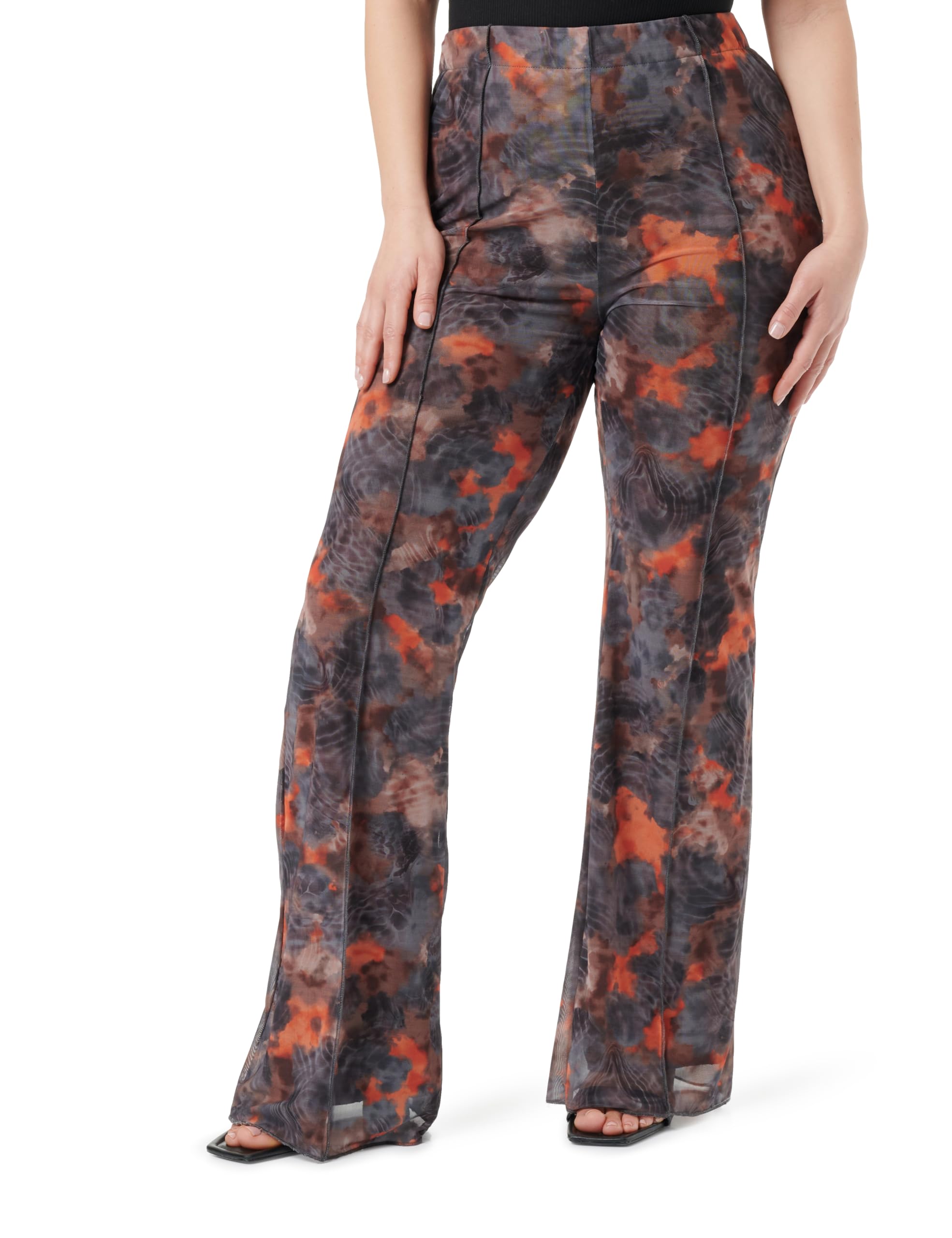 Trendyol Damen Abstrakt Hohe Taille Hose Calzoncillos, Multi Color, M De Las Mujeres