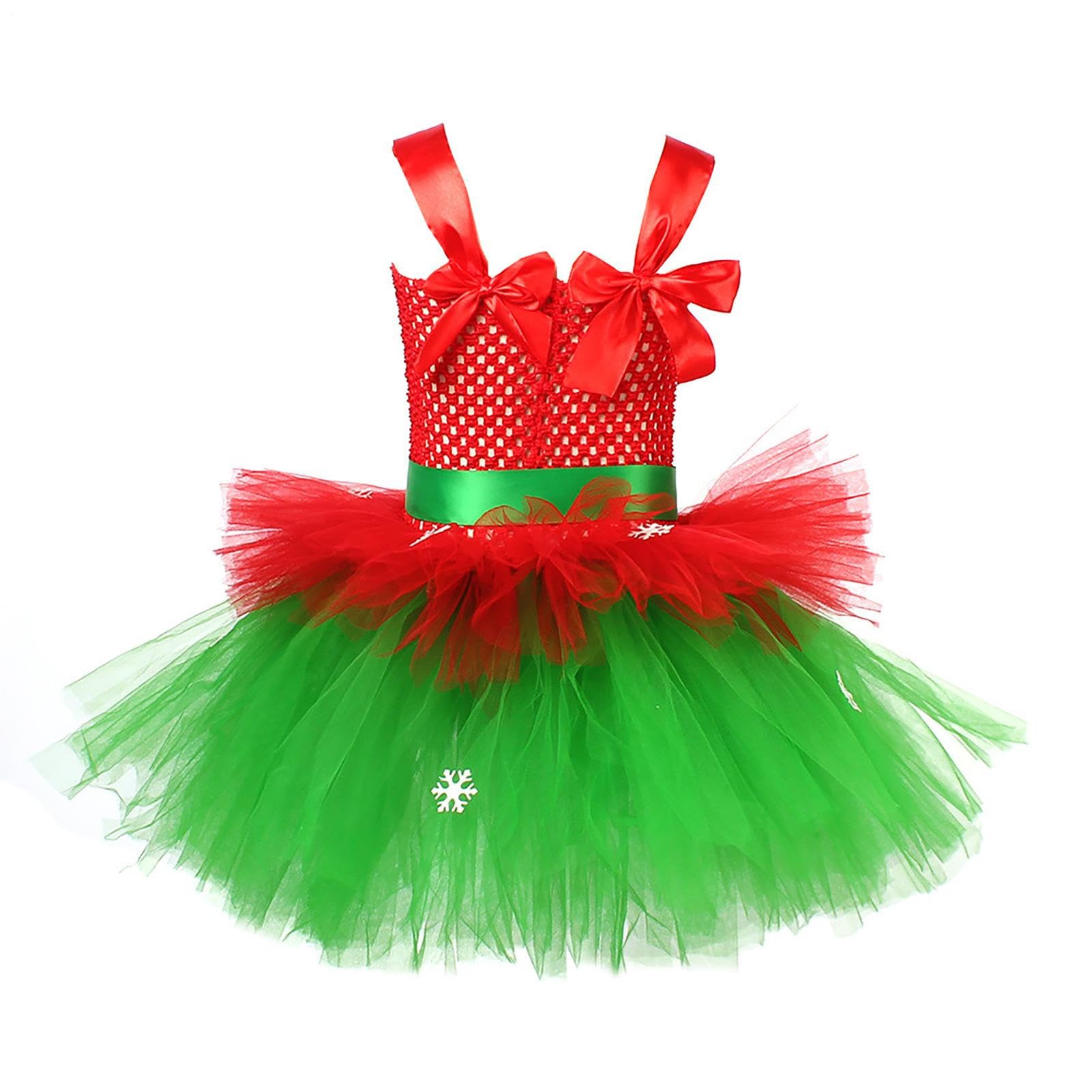 Abito di Natale per bambine Abito senza maniche in tulle da travestimento