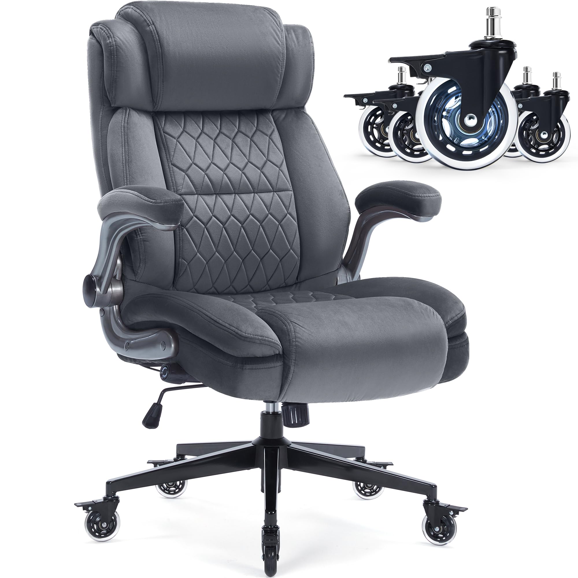 Amazon.com: Office Chair with Locking Wheels, Ergonomic High Back