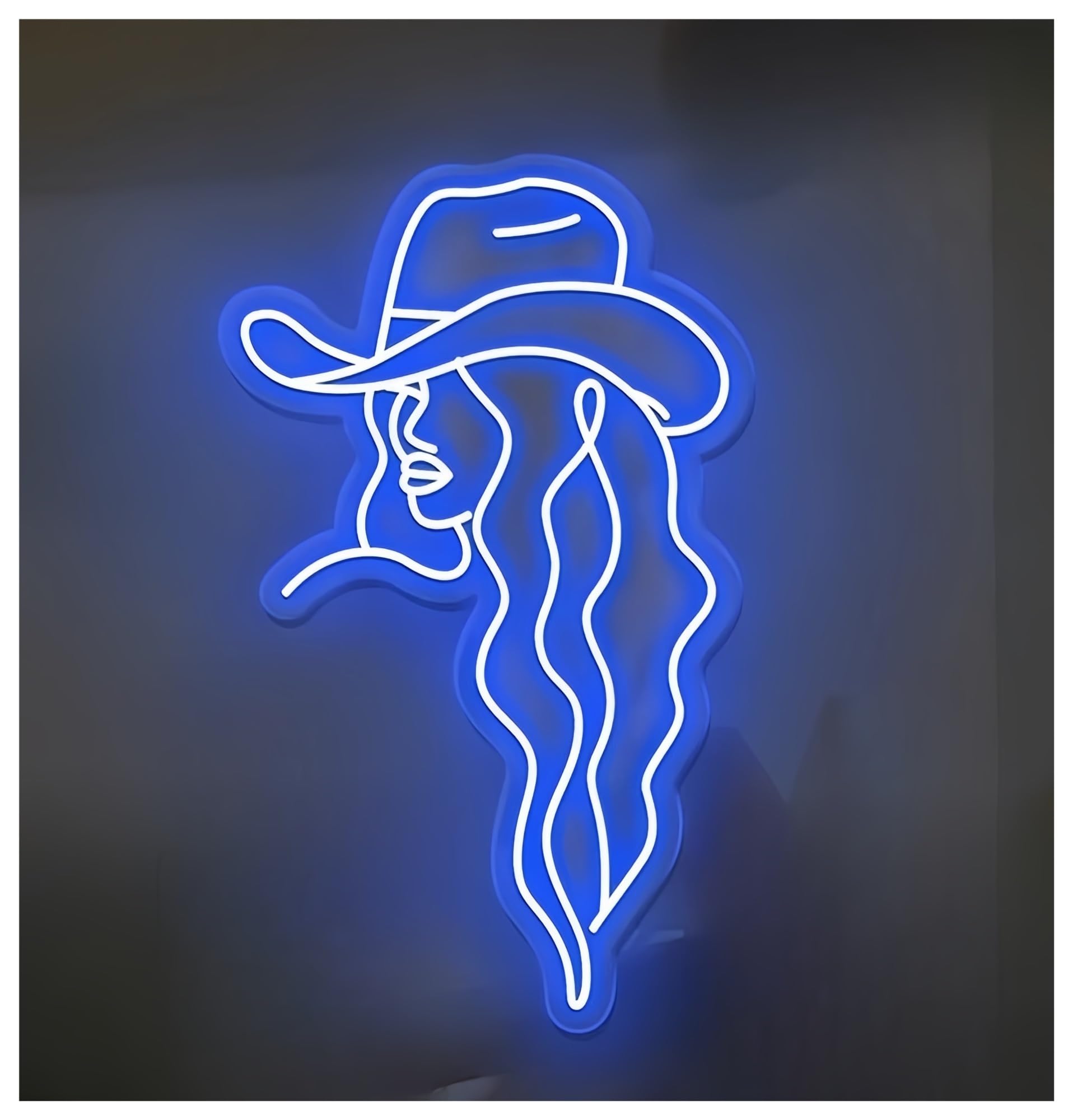 SHOUXI Sign Lamp Cowgirl Neon Light Sign for Bedroom Room Home Bar Party Birthday Wall Decoration 50cm(A)