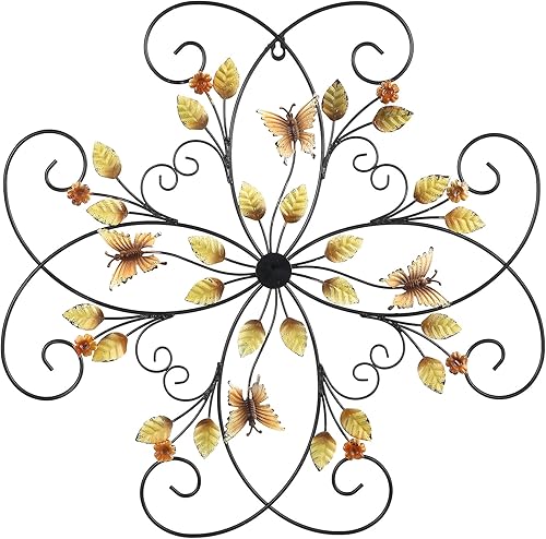 Miniatura 8 de XAONIEN Decoración de pared de mariposa de metal grande de 24" para interiores y exteriores