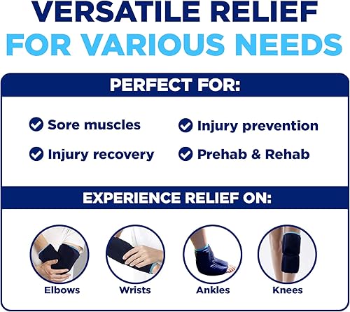 Miniatura 4 de IceeNOW - Manga de hielo, paquete de frío y calor, para rodilla, cuádruple y bíceps, terapias de frío y calor, mangas ICEE para recuperación después