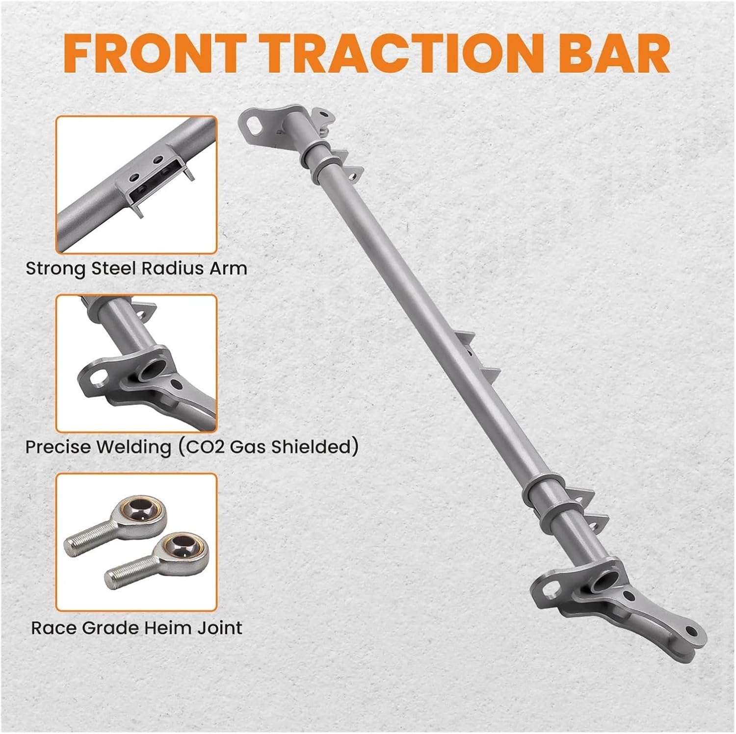 Steel Front Traction Control Arm Lower Tie Bar Brace Compatible with Civic CRX 88-91 Suspension