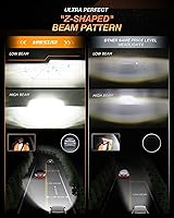 Vista 3 de HWSTAR Par de faros delanteros LED redondos nuevos mejorados 1000% más brillantes y antirreflejos de 7 pulgadas, compatibles con Jeep Wrangler JK