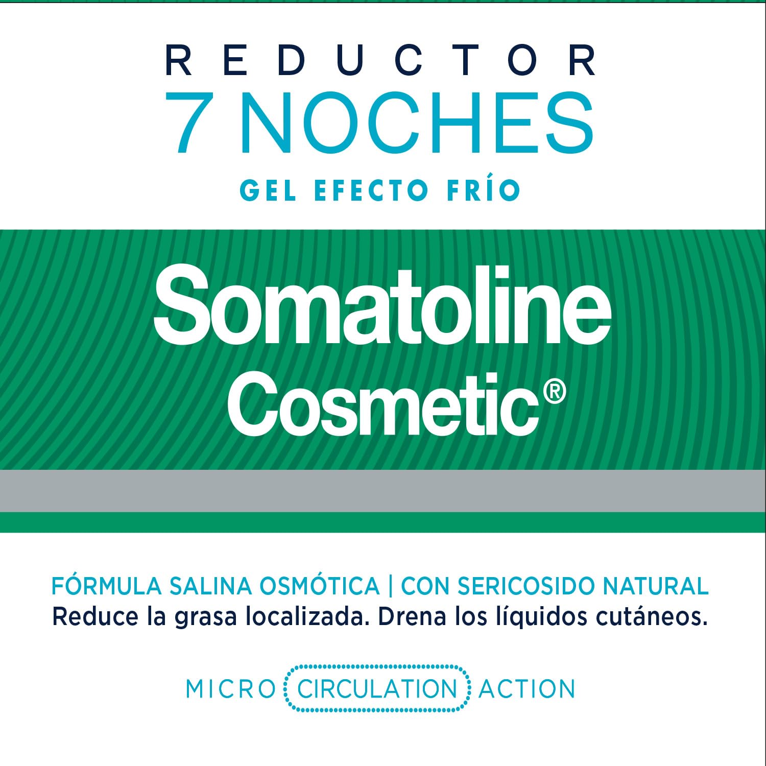 Somatoline Cosmetic Reductor 7 Noches Gel Fresco 400 ml | Tratamiento Reductor Corporal y Drenante | Ayuda a Reducir la Apariencia de Grasa Localizada y Celulitis | Abdomen, Cintura, Piernas y Muslos | Reductor 7 Noches