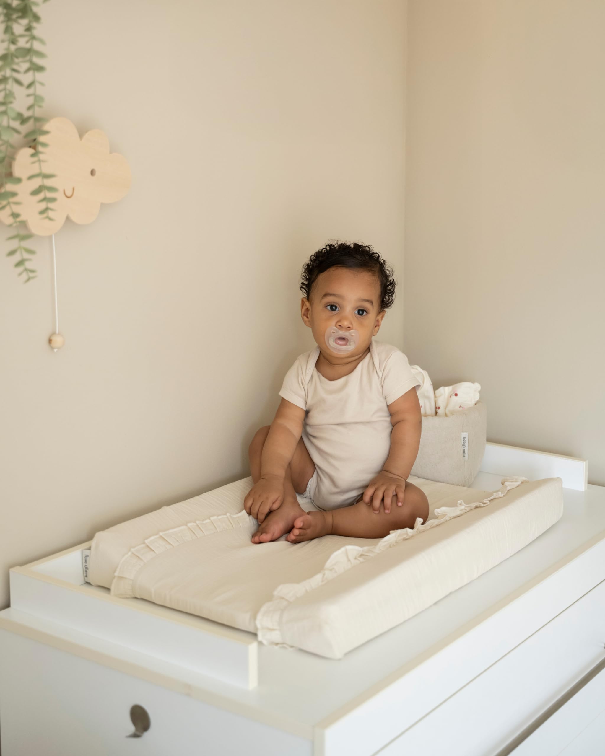 Baby's Only - House matelas à langer Calm - Warm Linen - 45x70 cm