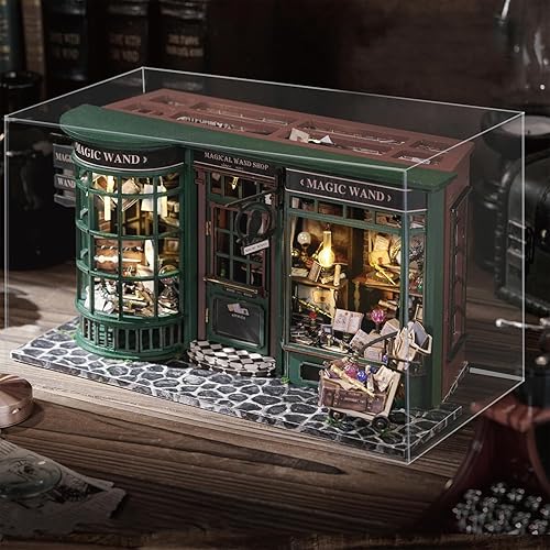 Miniatura 4 de TuKIIE Kit de casa de muñecas en miniatura con muebles, a escala 124, sala creativa abierta y cerrada, inspirada en películas, casa de muñecas de