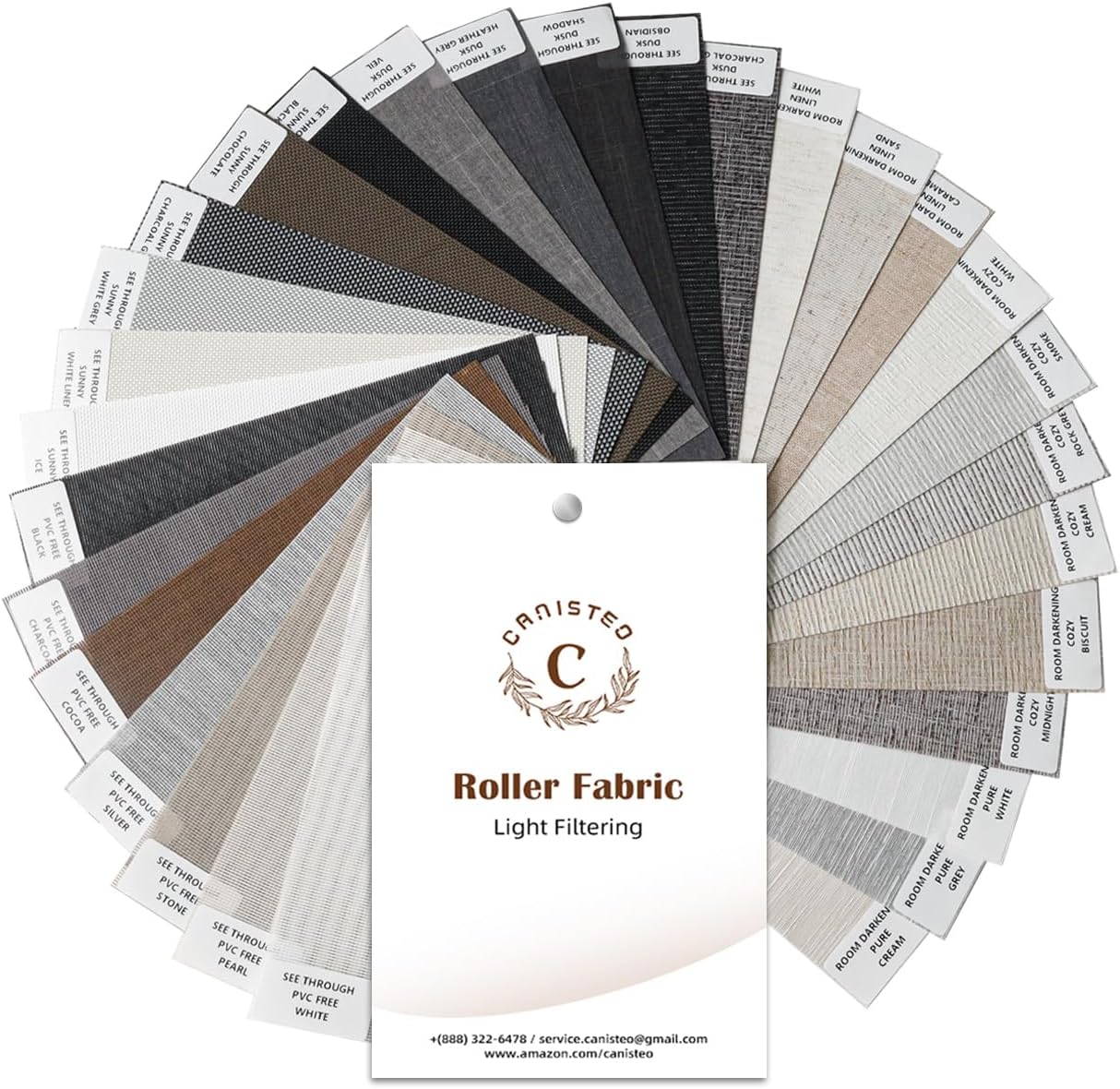 Motorized Blinds Light Filtering Window Shades Fabric Sample, Customized Size