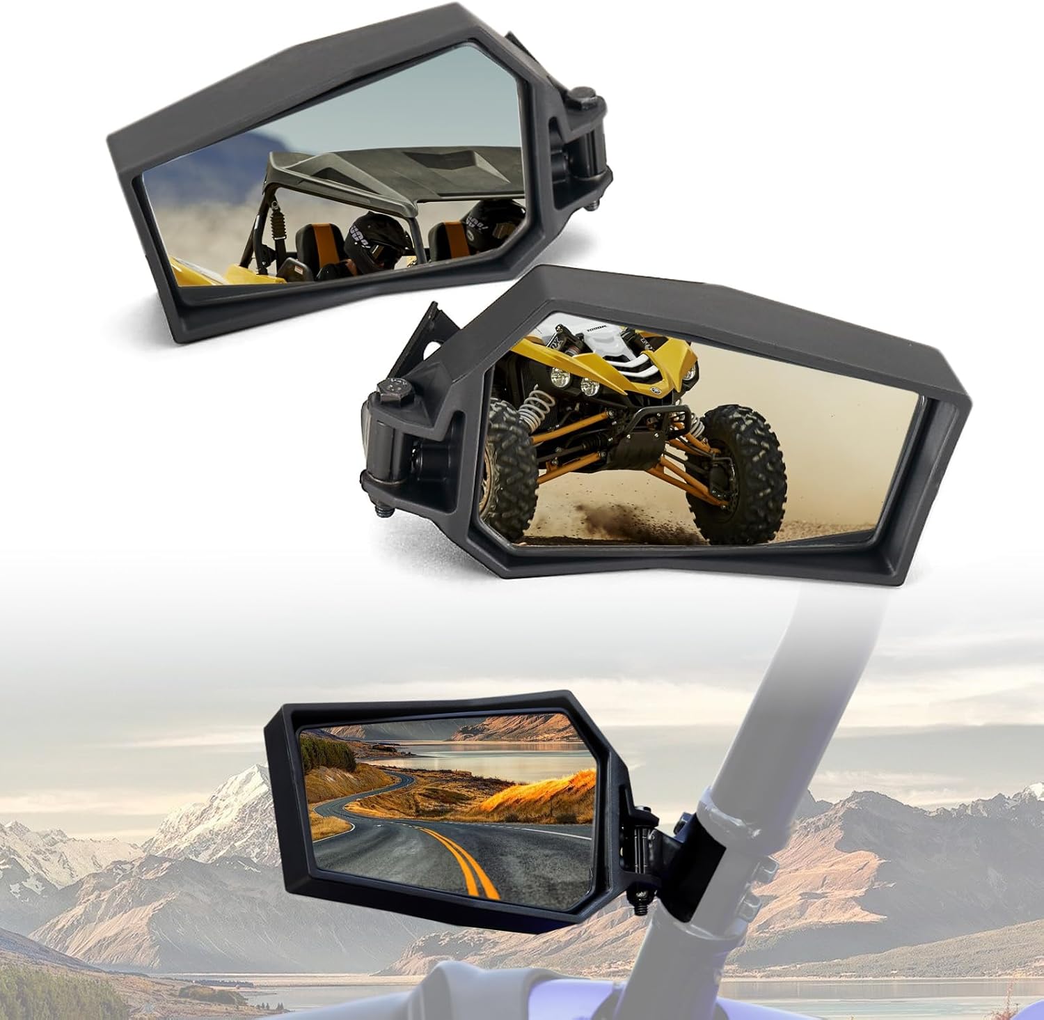 Amazon.com: A & UTV PRO Adjustable Side Rearview Mirrors for Yamaha YXZ ...