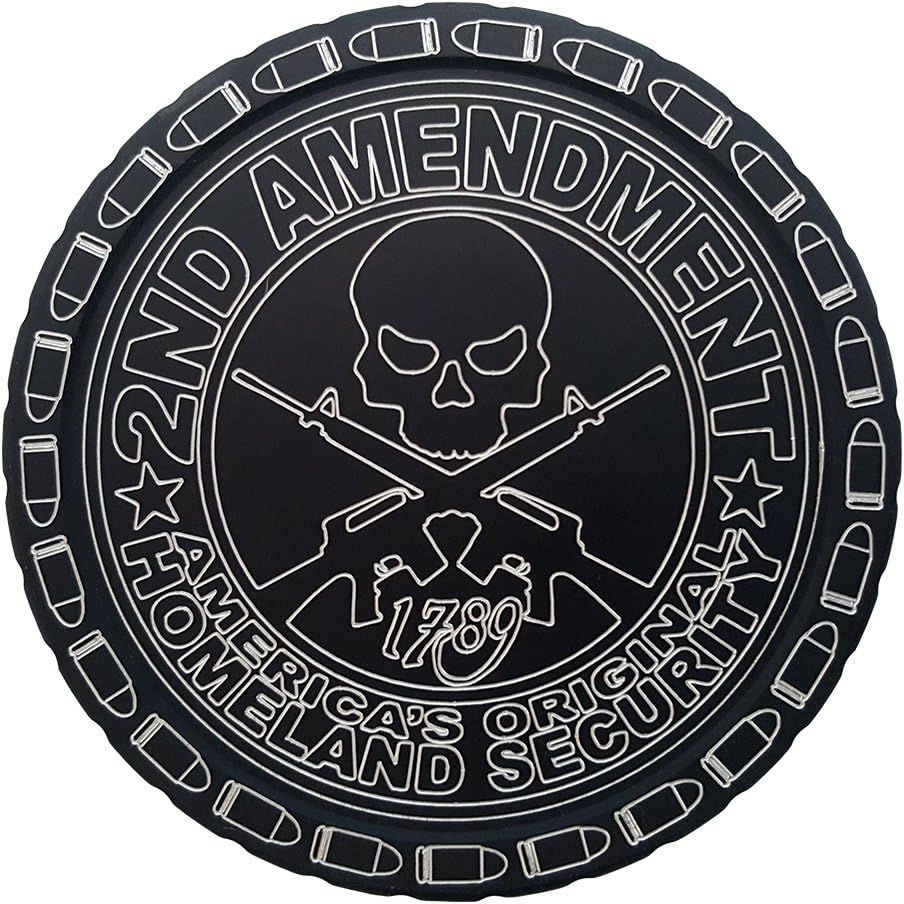 Engraved snuff lid America's Original Homeland Security (Black, 5600-Copenhagen FIBER BOARD
