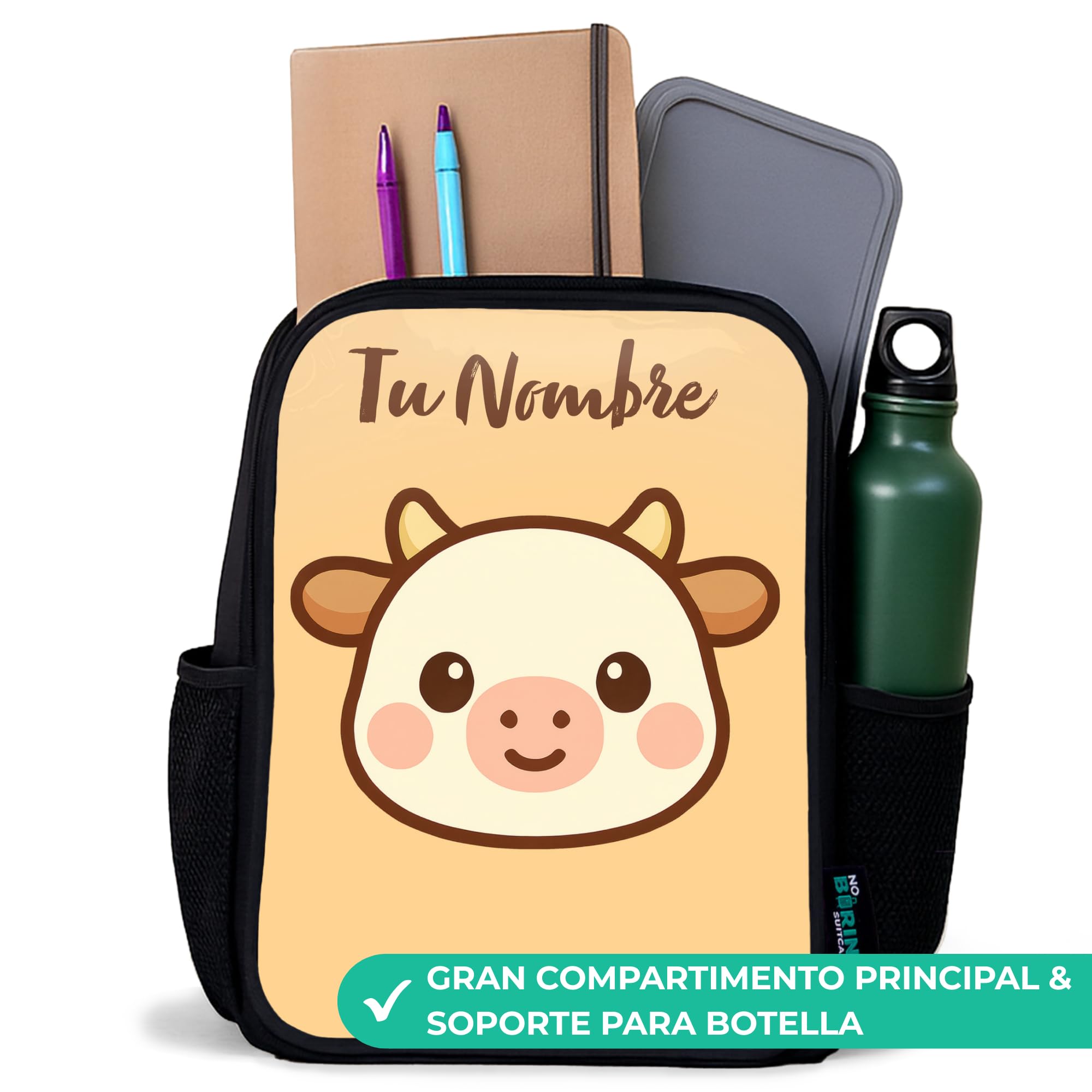 NoBoringSuitcases© Mochila Infantil Escolar Adolescente Negro
