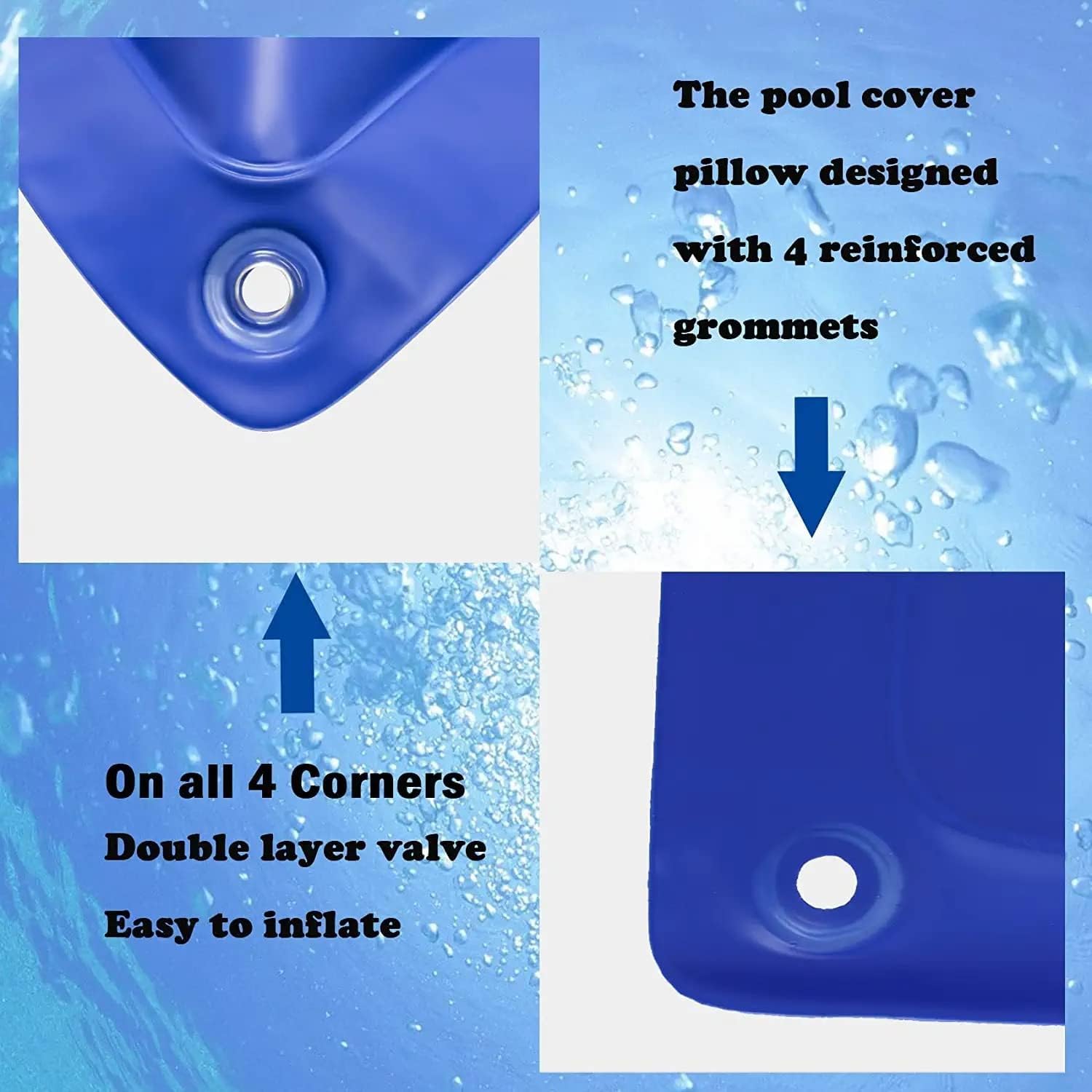 Lergas Coussin D'air Pour Piscine Hors-sol - Coussin Gonflable - Coussin De Piscine D'hiver Pour Bâche - Accessoires Pour Piscines Hors-sol