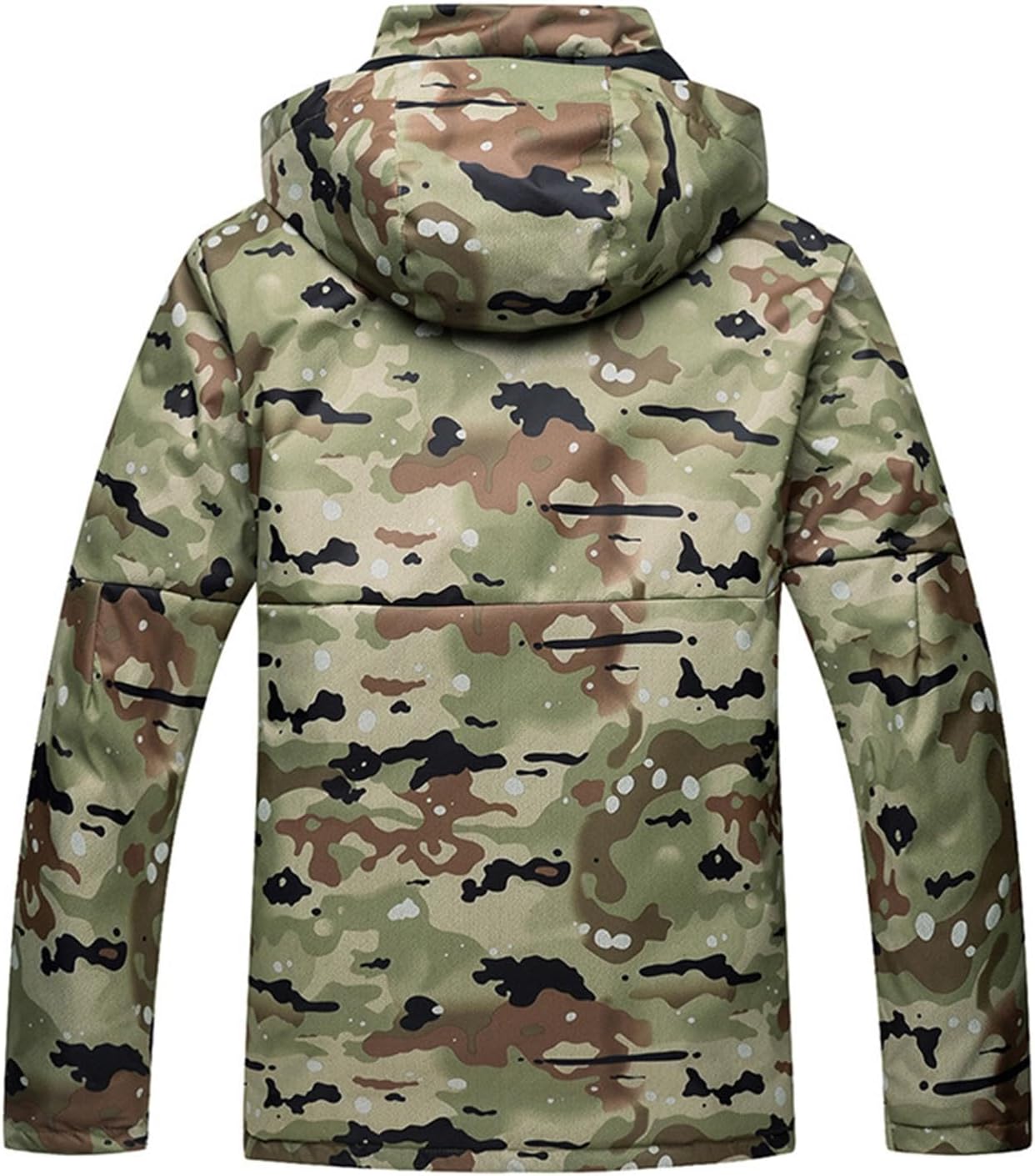 watersouprty Men 2 Piece Camouflage Ski Jacket and Baggy Pants Winter Warm Waterproof Windproof Snowboarding Coat