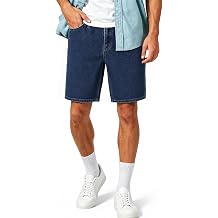 Mens Relaxed Fit Jean Shorts Classic Five Pocket Denim Shorts Vintage Jorts