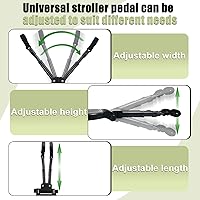 Vista 5 de Tabla universal para cochecito, tabla negra para cochecitos, 2 en 1 para sentarse y estar de pie, tabla de pie para la mayoría de los cochecitos