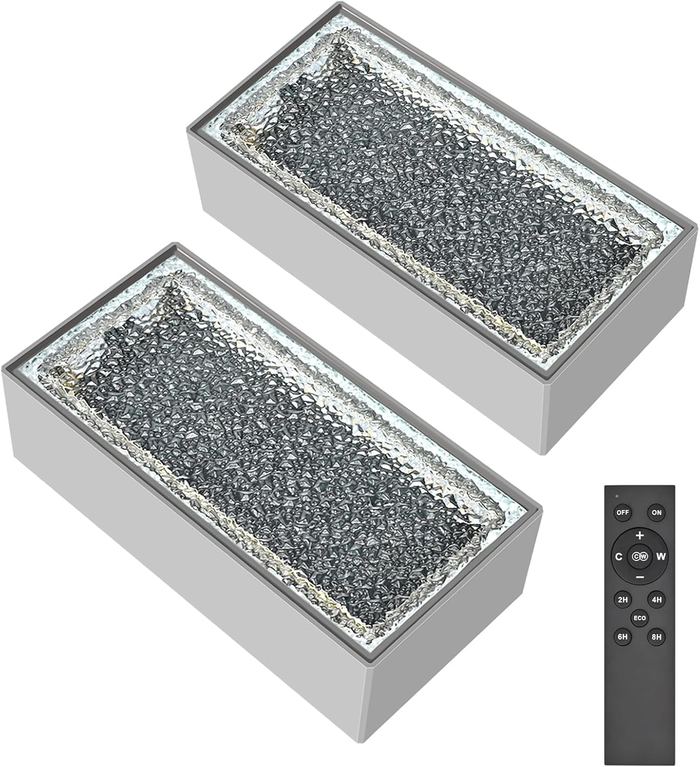 Solar Paver Lights 4×8 Inch, IP67 Waterproof Recessed Brick Pathway Lighting Outdoor for Driveway, Walkways, Patio, Garden, Pavers, Yard (2700K/4500K/6000K, 2 Pack)