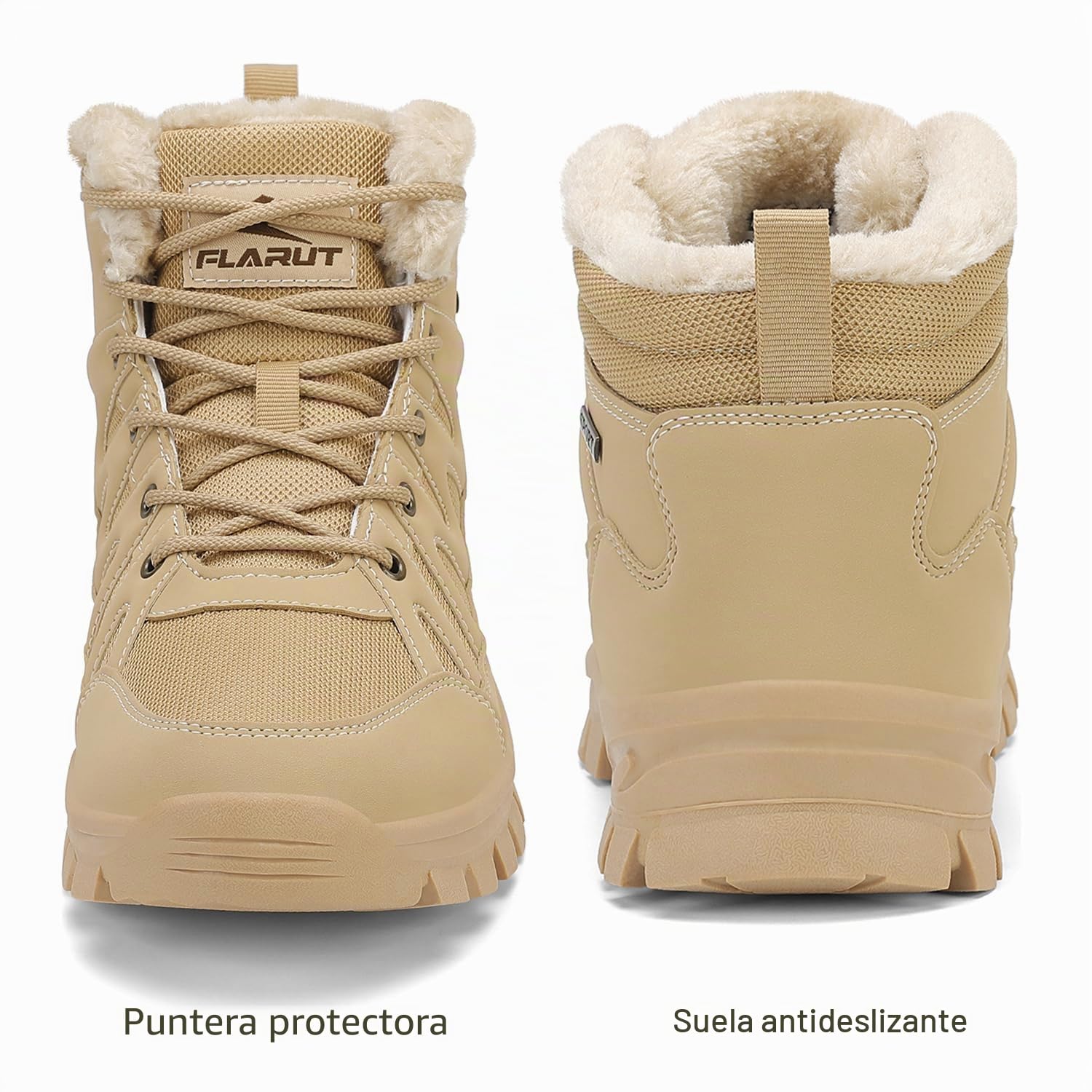 FLARUT Hombre Botas de Invierno Cálido Forro Botas de Montaña Botas de Nieve Botas de Trekking Zapatos de Invierno Botas de Nieve Zapatos al Aire Libre