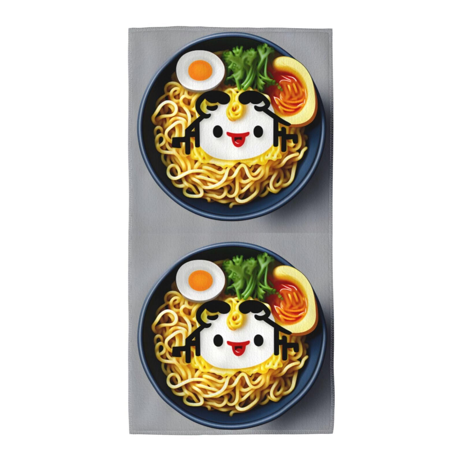Oazcvbnn Unisex Black Egg Cup Noodle Ramen Print Extra Long Beach Towel Soft Comfortable Quick-Dry Gym Hiking Picnics Swimming
