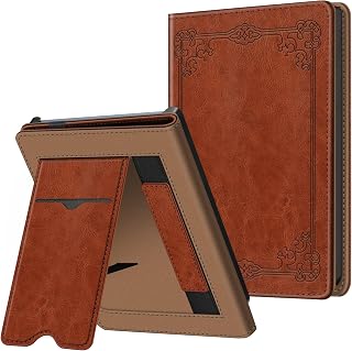 Fintie Funda para Pocketbook Verse Pro/Verse (2023)/Verse Pro Color (2024) eReader - Funda protectora con tarjetero y función atril, color marrón