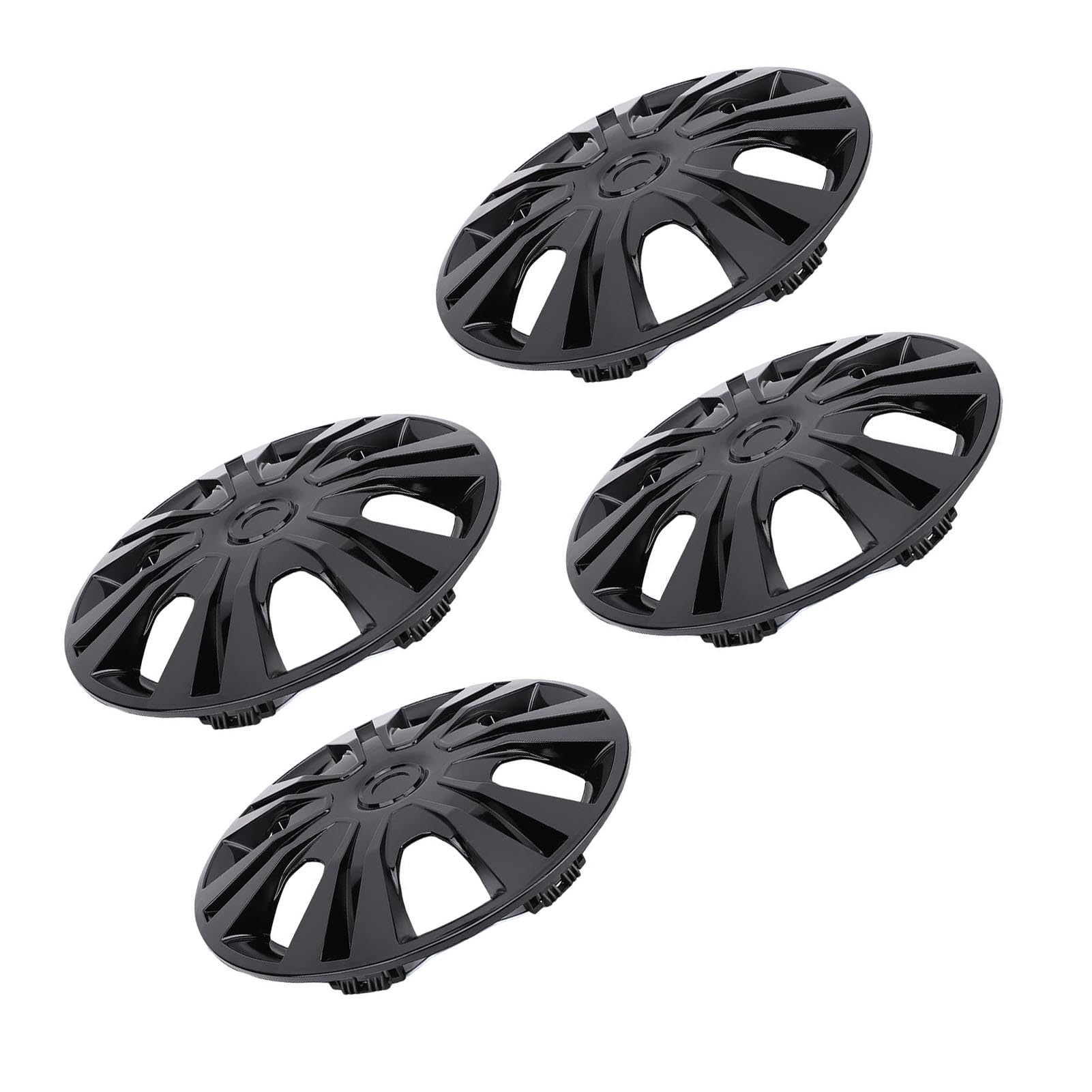 Tapacubos Universales de 16 Pulgadas con Protección Fuerte para Coches, Camiones, SUV, Cubierta de Llanta a Presión para, Asiento, Juego de 4 (Negro)