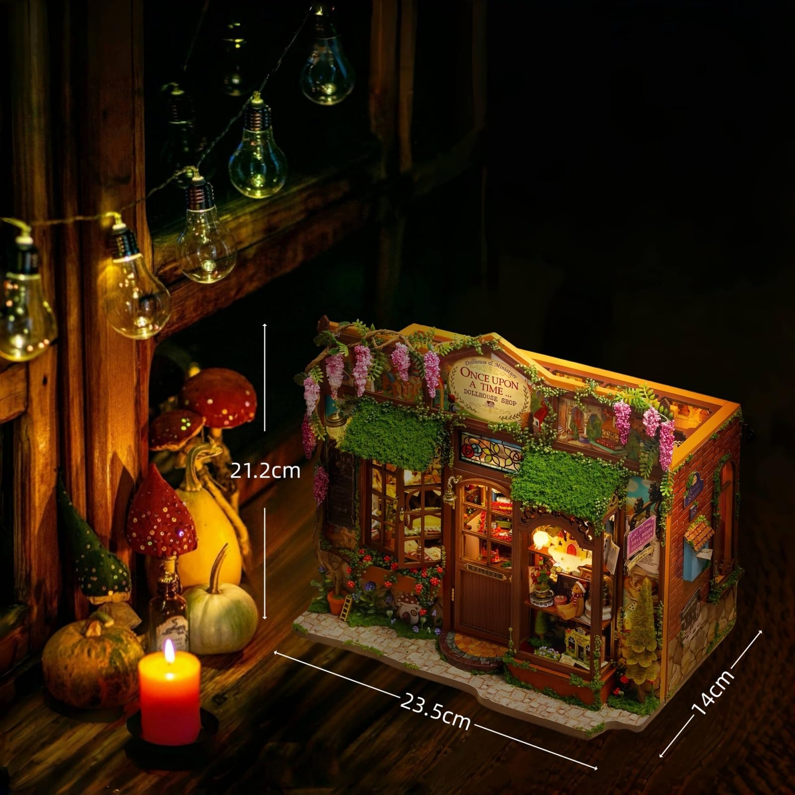 Fairyland Curiosity House, kit fai da te per casa delle bambole in miniatura, incantato da collezione, con dettagli vintage, design a libro, regalo avanzato per adulti (edizione standard)