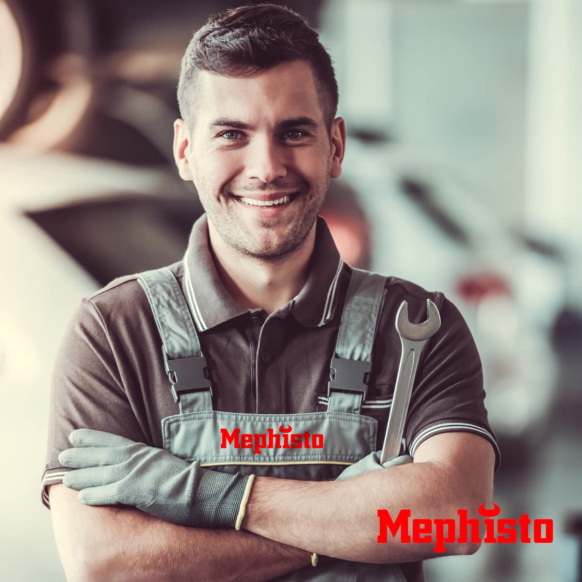 Mephisto Inserto per attrezzi Pro Line, chiave ad anello doppia | Set di attrezzi per carrello da officina, set di chiavi combinate, 40 pezzi, metriche, con inserto morbido, effetto carbonio