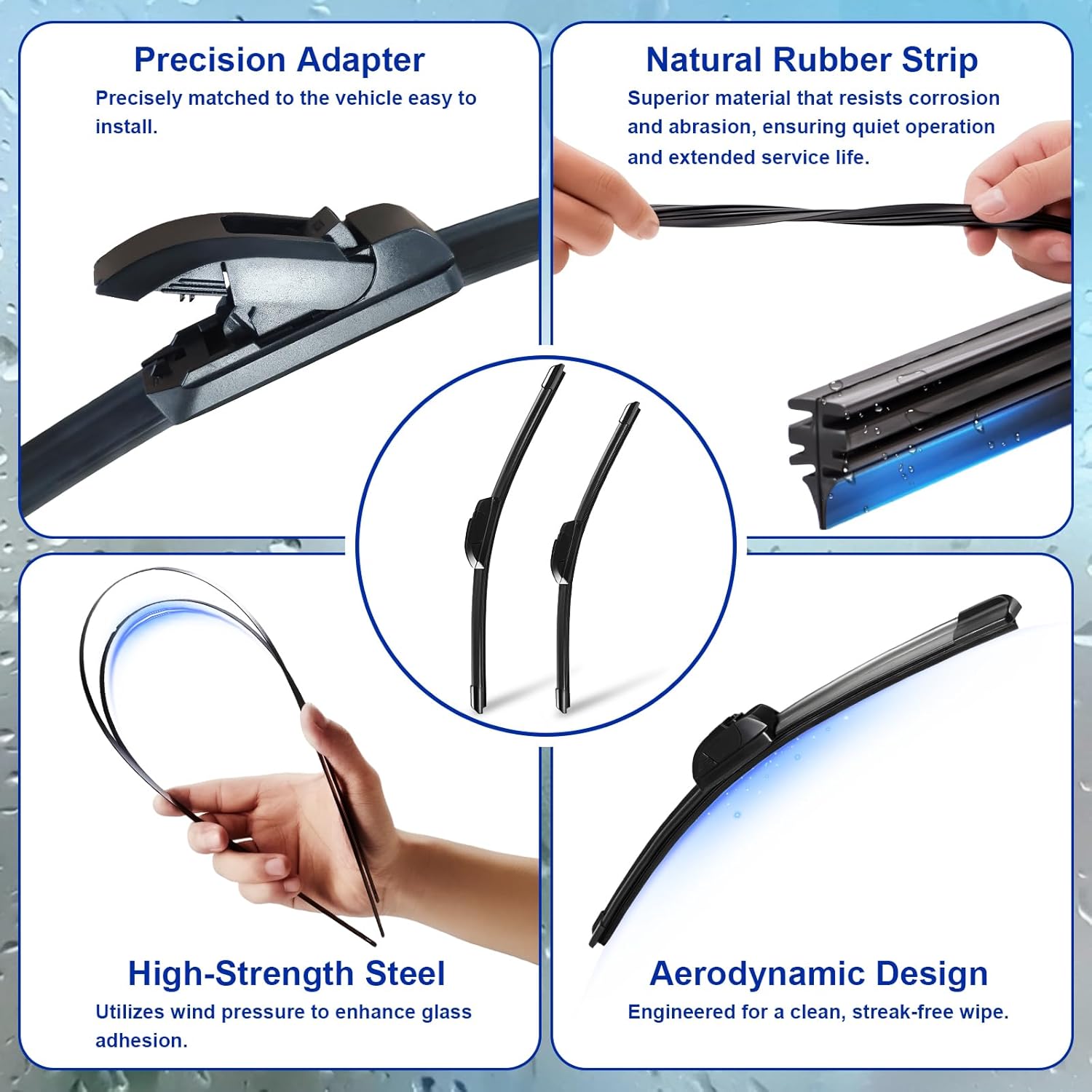 KAIYI 26" + 16" Windshield Wipers Compatible with Toyota Corolla 2009-2019,Toyota RAV4 2013-2023 Premium Automotive Replacement Windshield Wiper Blades 2 Pack