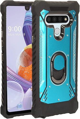 Miniatura 8 de Para LG Stylo 6 LM-Q730 (2020) - Carcasa híbrida de aluminio con soporte - ZY0 Rojo