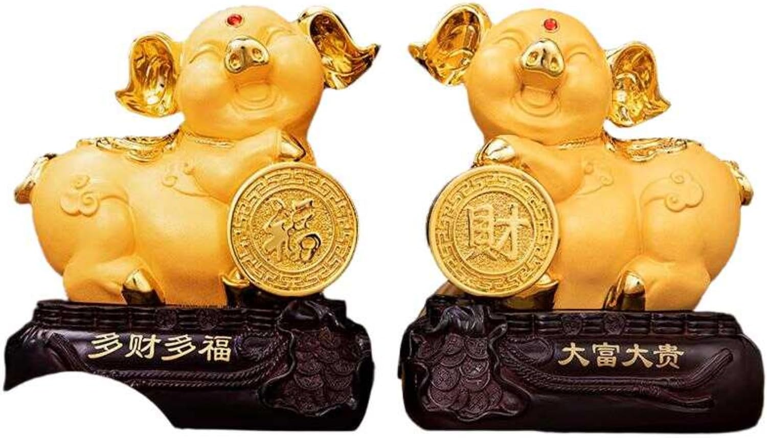 MOYEE 金猪摆件 Crafts for Home Office TV Decoration 招财十二生肖猪家居工艺品猪年吉祥物客厅酒柜桌面 Start Business Decorations - 985