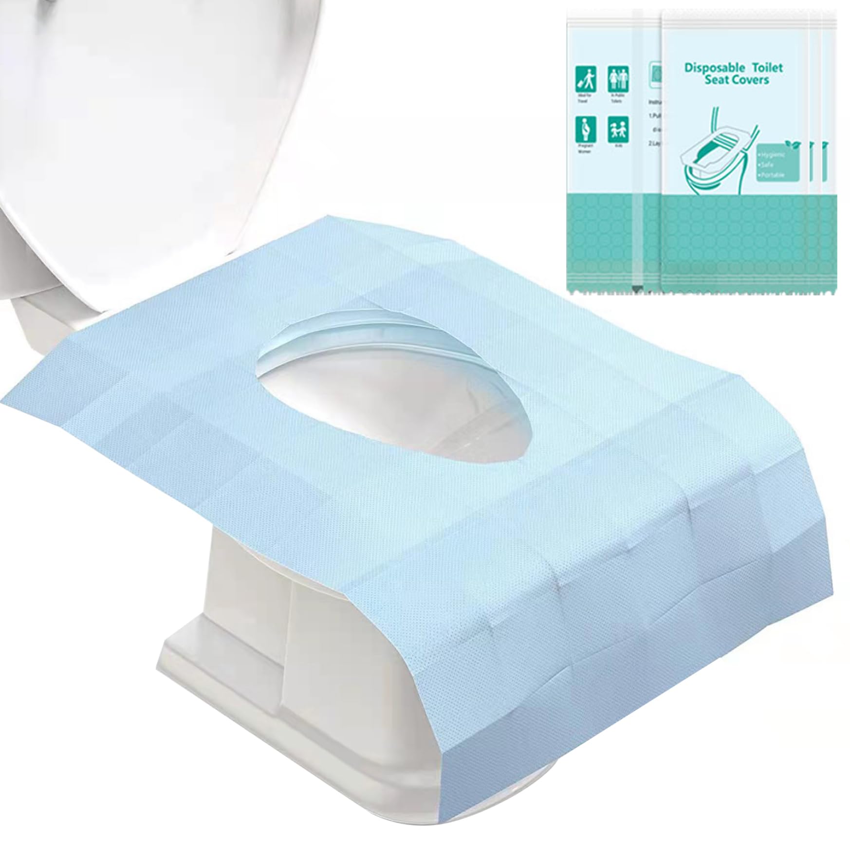 Fundas desechables para asientos de inodoro impermeables de 30 piezas individuales