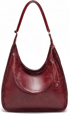 GEMIU Large Leather Hobo Tote Bags for Women Slouchy Shoulder Tote Large Capacity Tote Purses for Work with Wide Strap