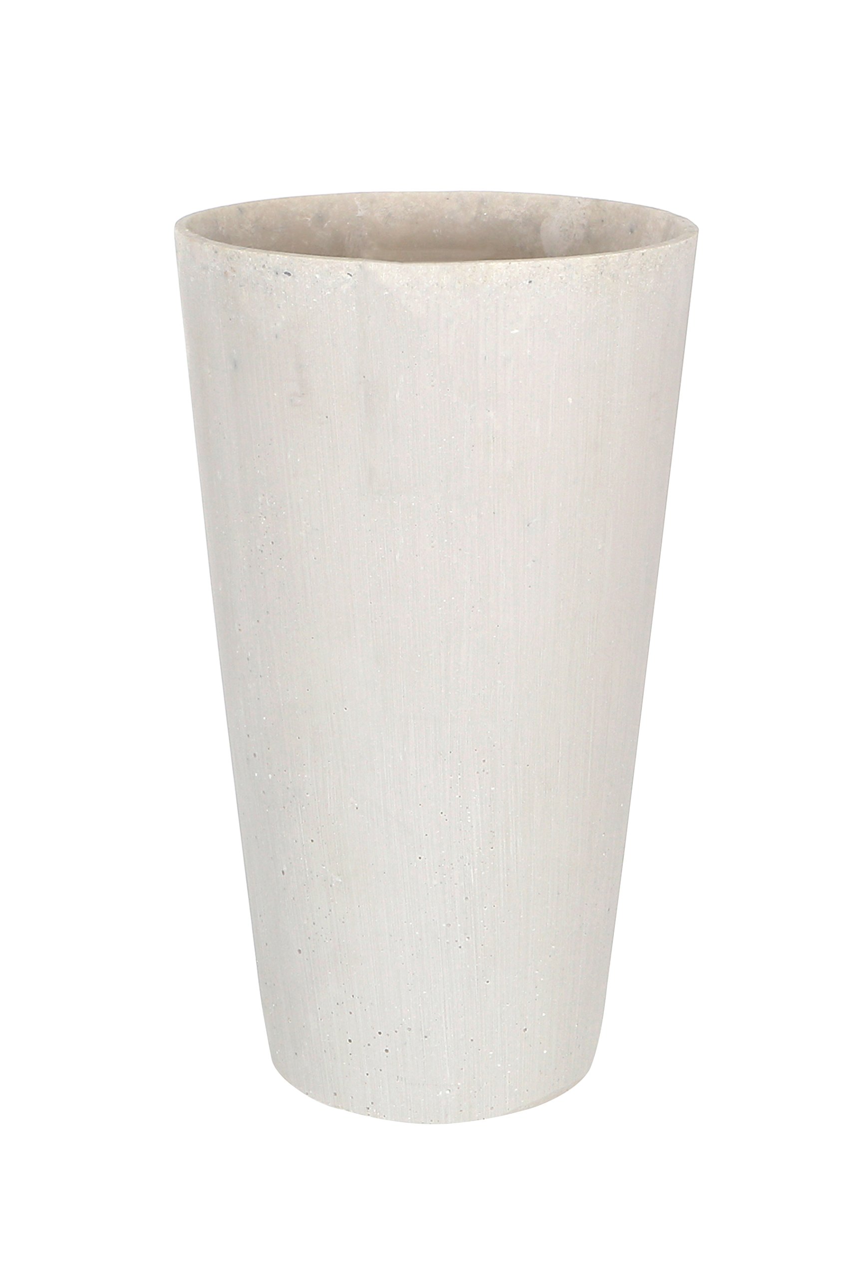 Premier Housewares Tapered Vase, White Polyresin, 24 x 24 x 39 cm