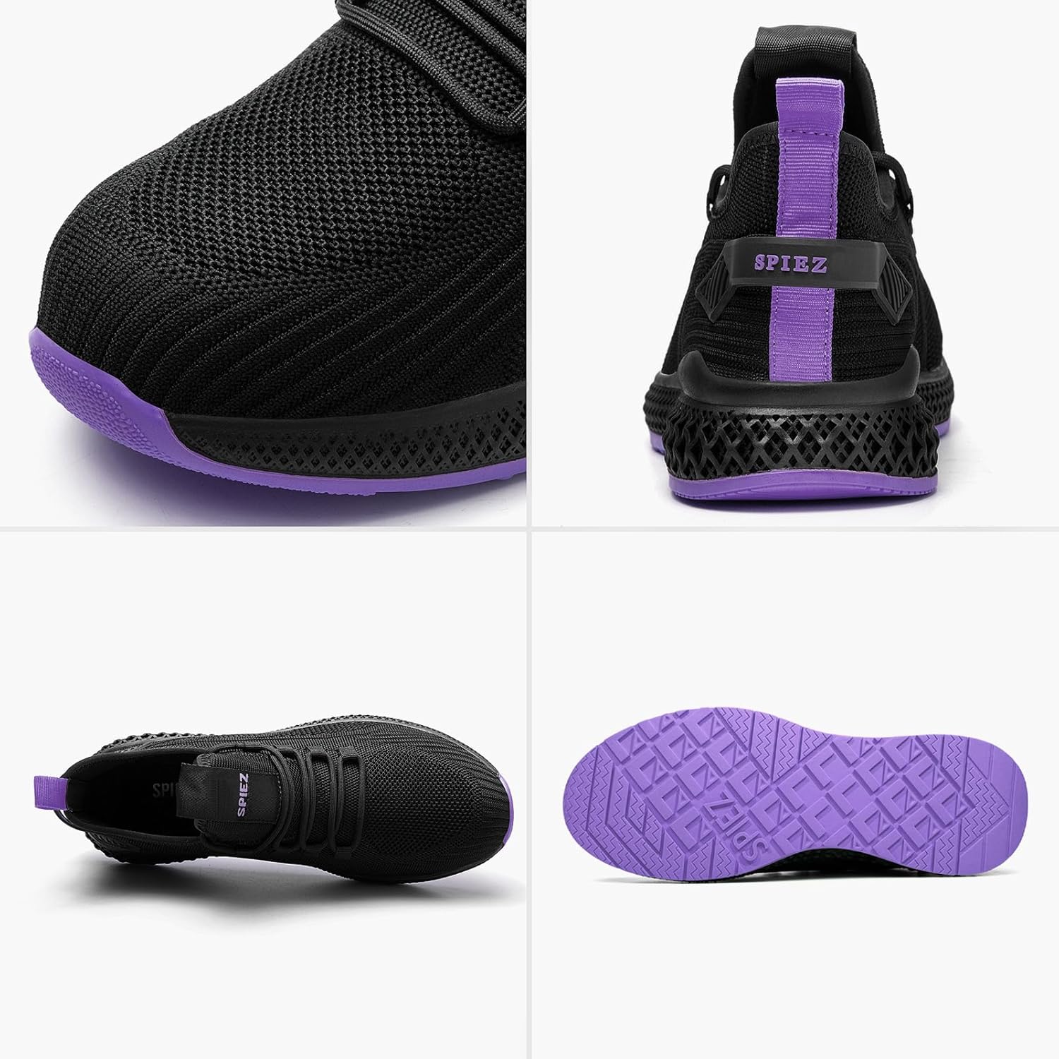 SPIEZ Lightweight Composite Toe Safety Shoes Women, Breathable Puncture Proof Work Shoes Without Steel Toe, Slip-on Walking Sneakers for Professional & Daily Comfort - Image 6