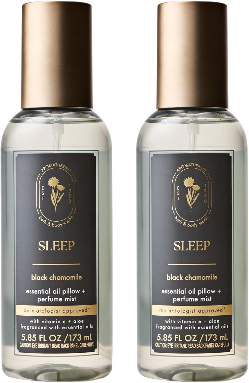 Bath & Body Works Essential Oil Mist, Black Chamomile, 5.85 fl oz, 2 Pack