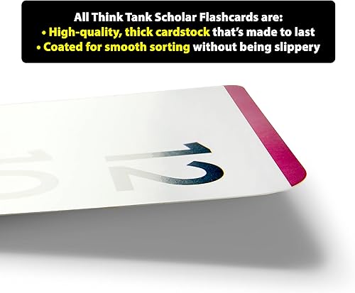 Miniatura 6 de Think Tank Scholar Juego de 173 tarjetas flash adicionales + 2 dados de matemáticas (galardonado). Respuesta de todos los datos del 0 al 12 en la