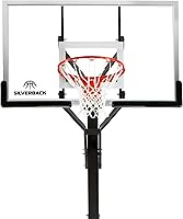 Vista 6 de Silverback Sistema de baloncesto anclado al piso, de 54", con tablero de vidrio templado